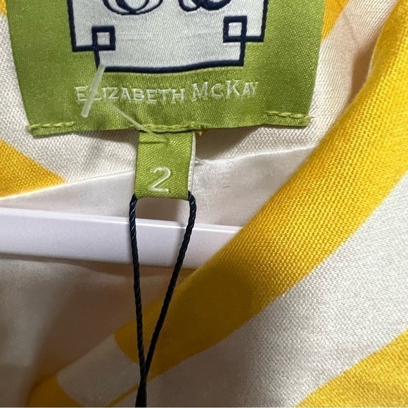 Elizabeth McKay 50’s Dress in Yellow Chevron, New with Tags - Picture 6 of 7